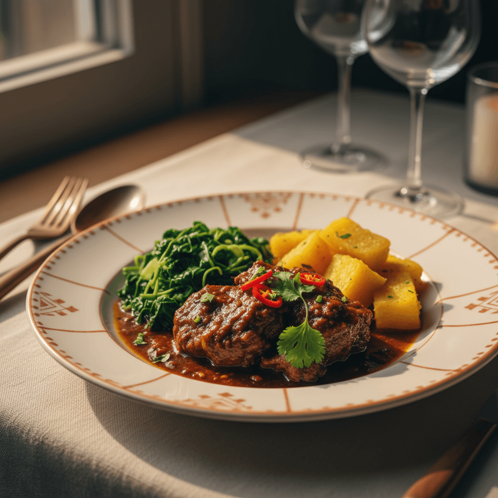 Authentic Haitian dish with traditional ingredients