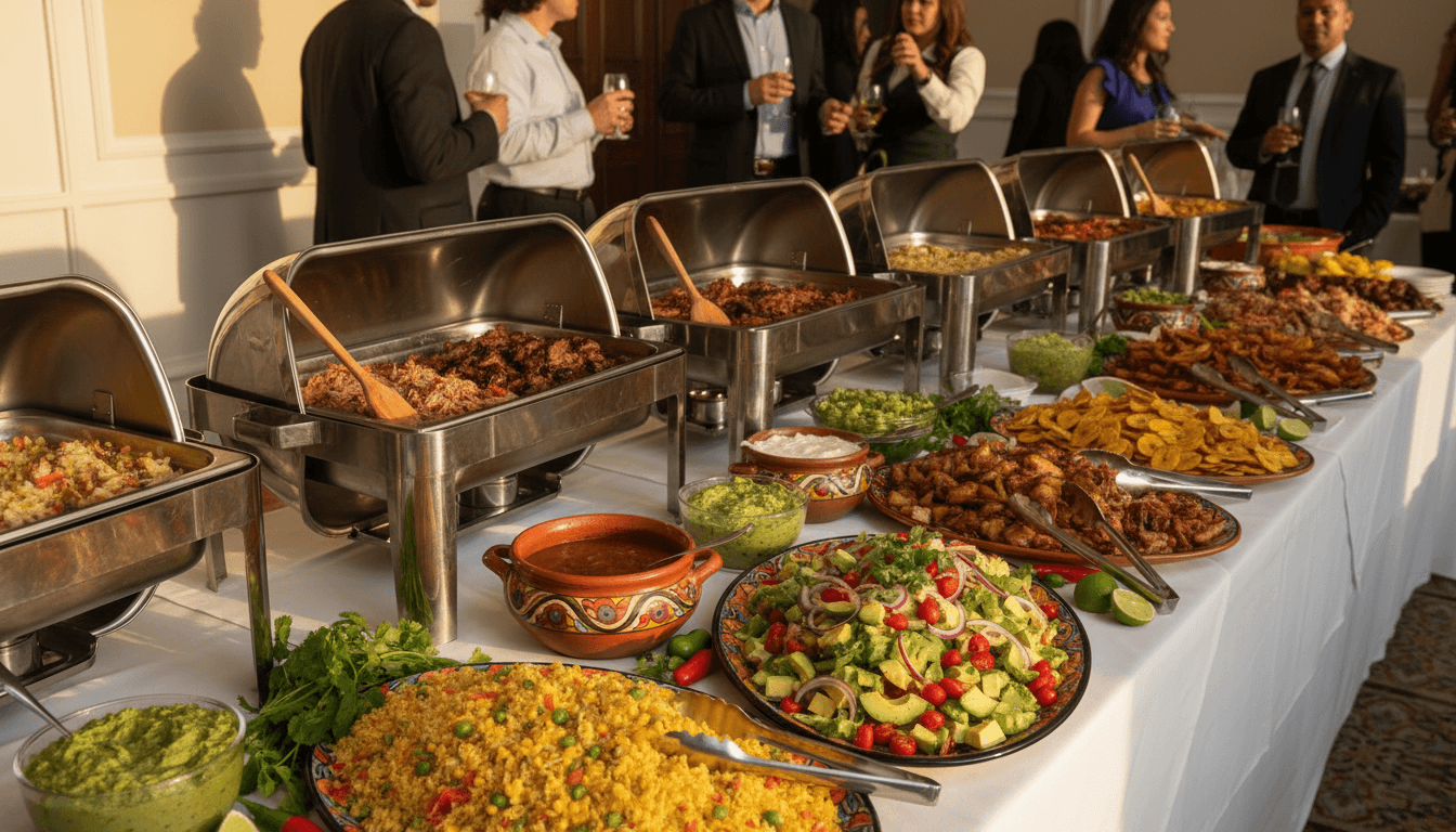 Corporate event catering buffet